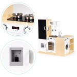 Bucatarie modulara XXL din lemn de joaca copii cu 4 piese interschimbabile cu tabla de scris Led-uri si masina de spalat Bucatarie modulara XXL din lemn de joaca copii cu 4 piese interschimbabile cu tabla de scris Led-uri si masina de spalat